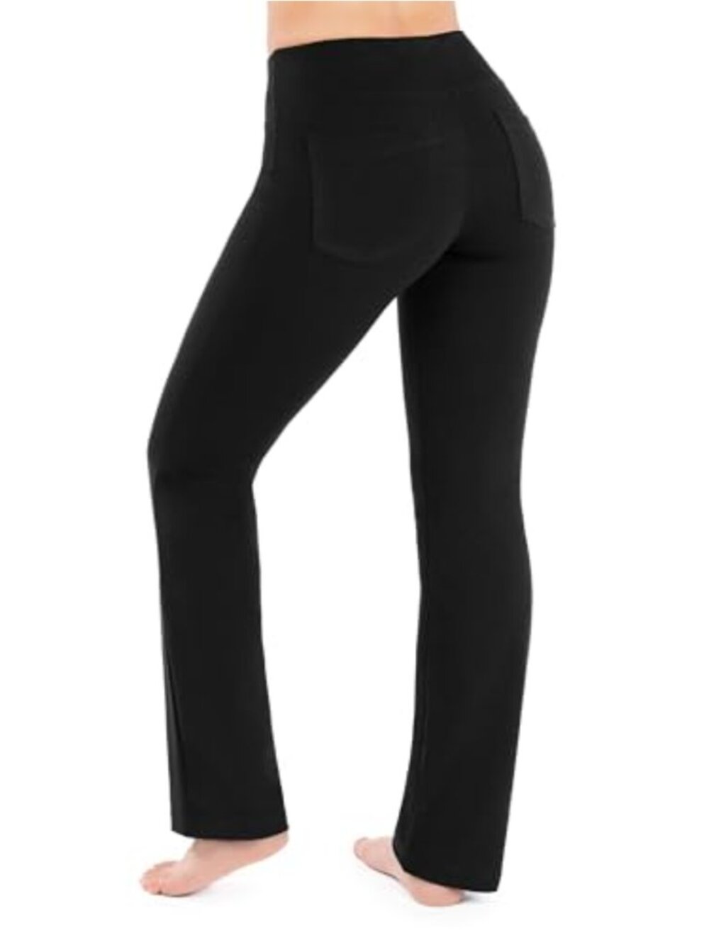 High Waisted Yoga Pants with Pockets Breathable Tummy Control Athletic Leggings